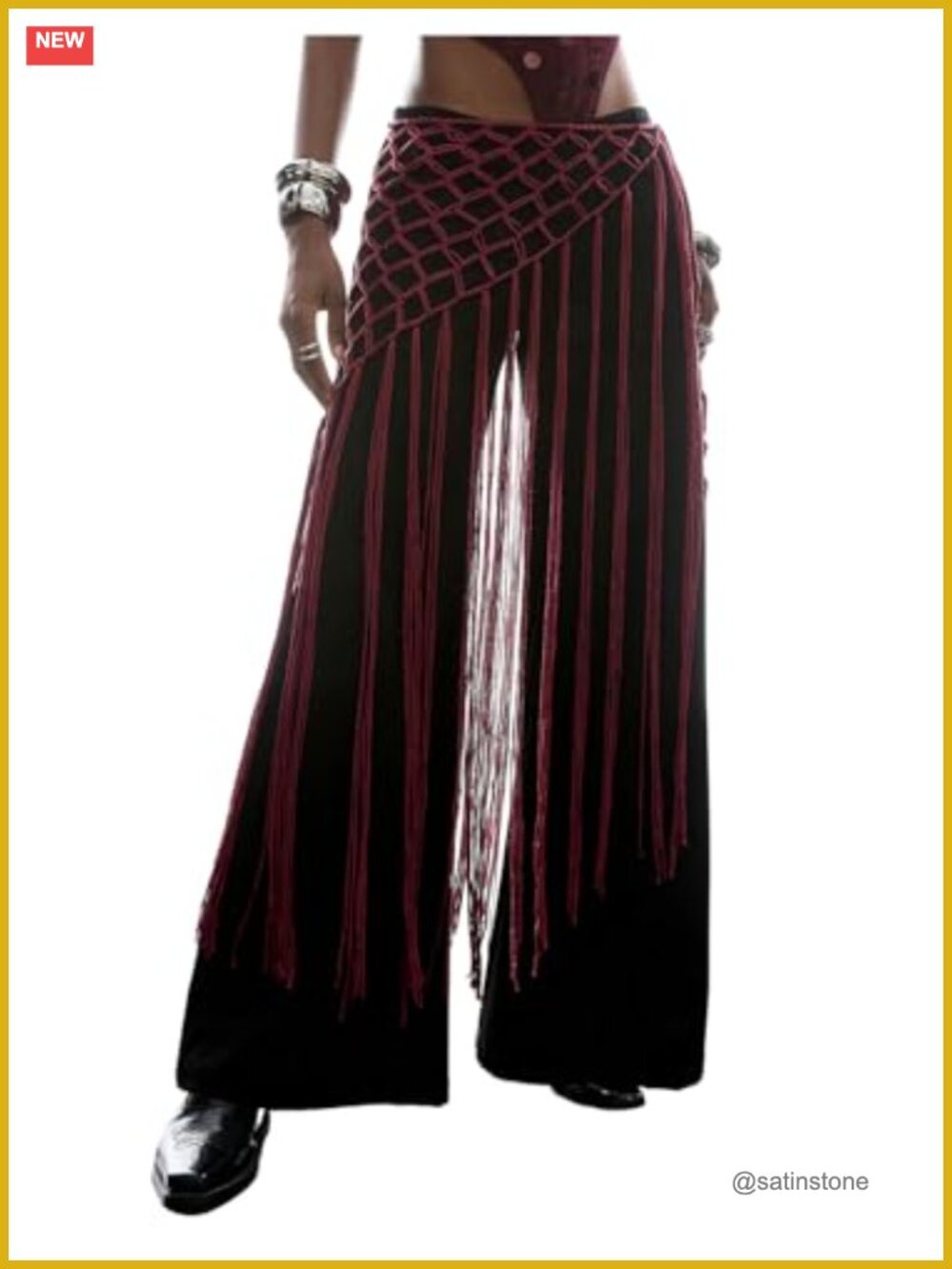 Crochet Wrap Skirt Asymmetrical Sheer Tassel Fringe Party Cover Up